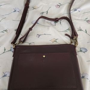 MADEWELL TRANSPORT SHOULDER CROSSBODY BAG NEW LE COLOR AND LEATHER ESPRESSO BEAN